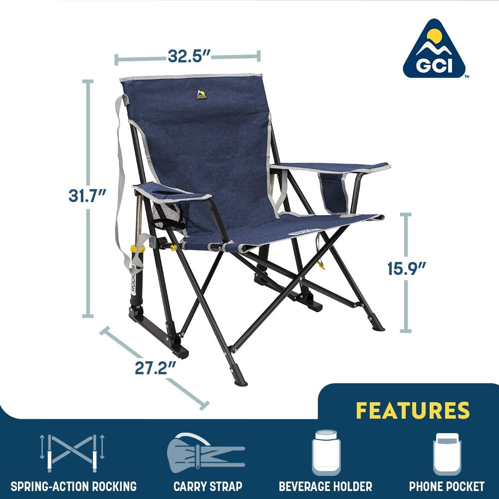 Kickback Rocker Outdoor Rocking Chair - Image 5
