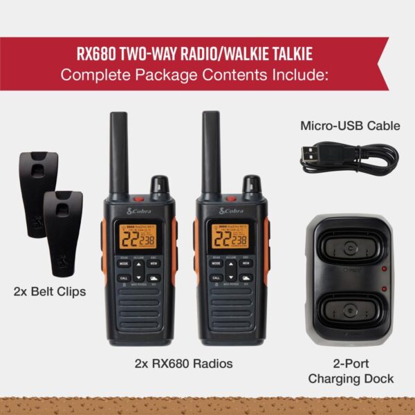 Cobra RX680 Waterproof Walkie Talkies - Image 5