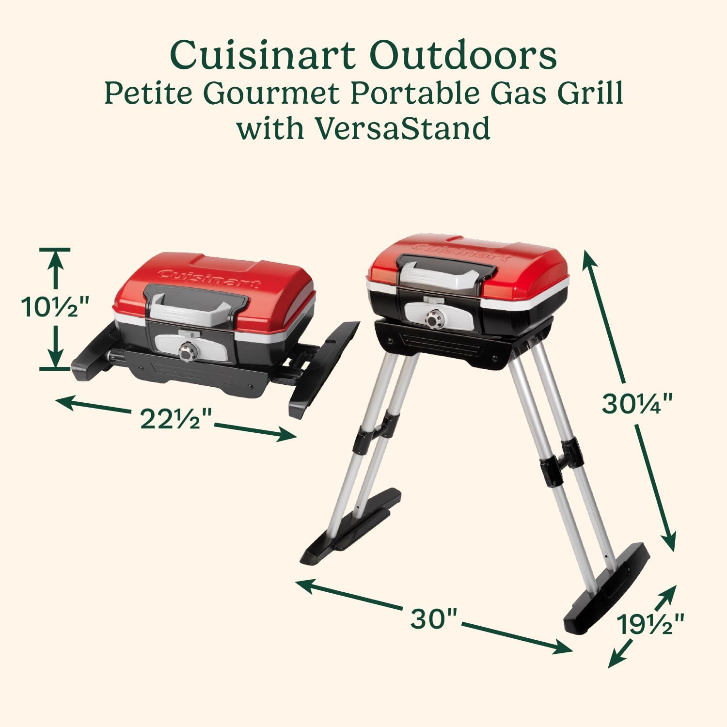 Cuisinart Petite Gourmet Portable Gas Grill with VersaStand™, - Image 3