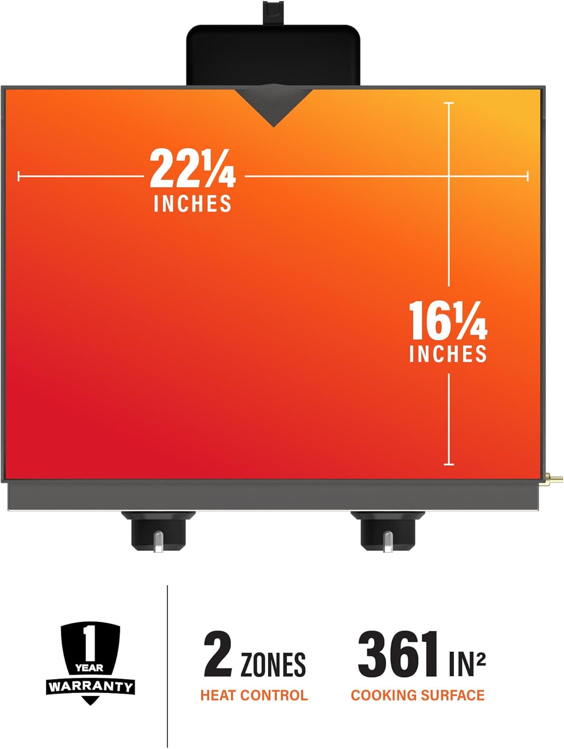 Blackstone 1666 22” Tabletop Griddle with Stainless Steel Faceplate - Image 9