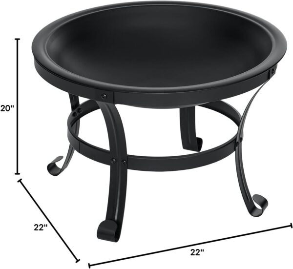 SINGLYFIRE 22 inch Fire Pit for Outside - Image 5