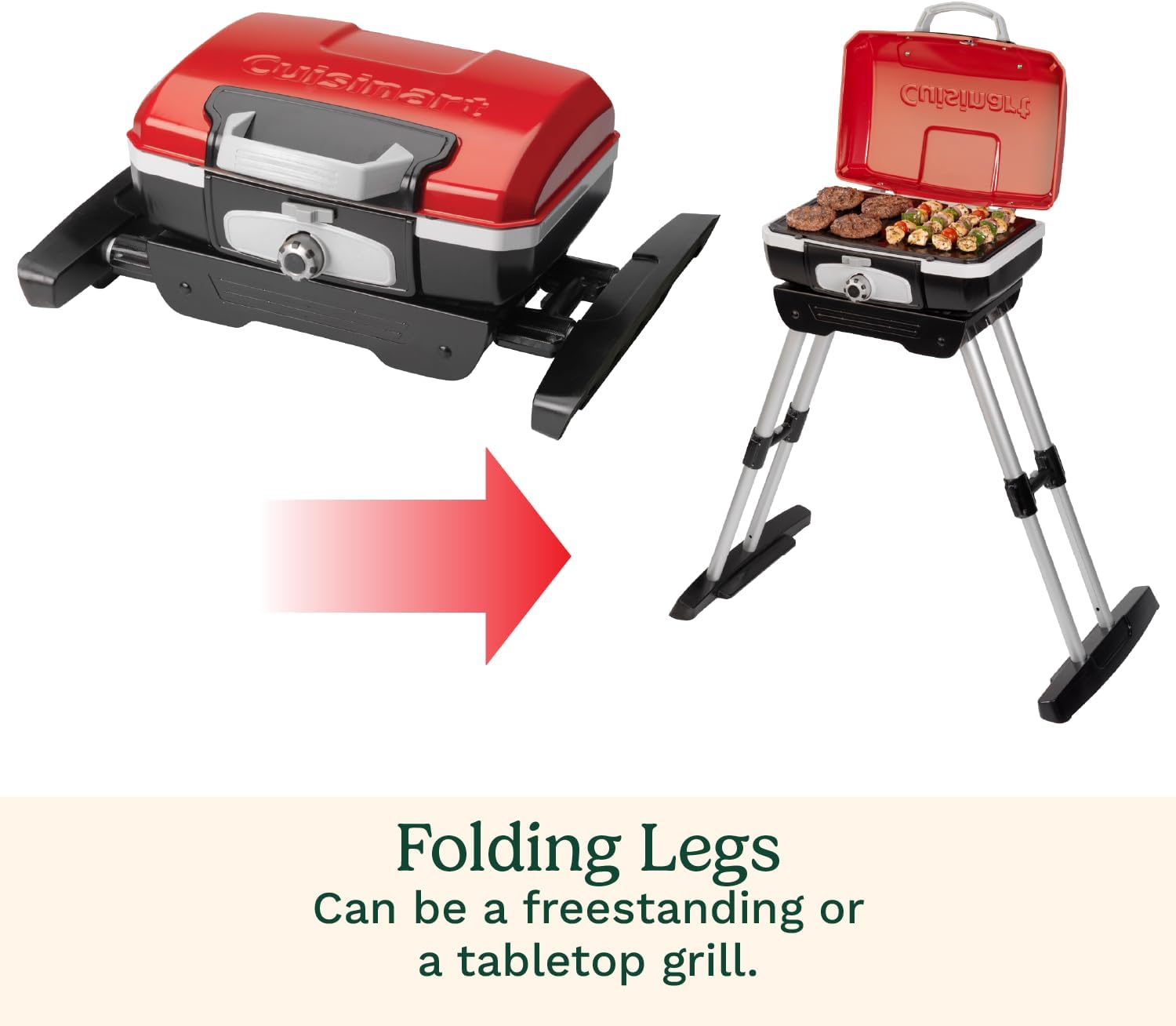 Cuisinart Petite Gourmet Portable Gas Grill with VersaStand™, - Image 4