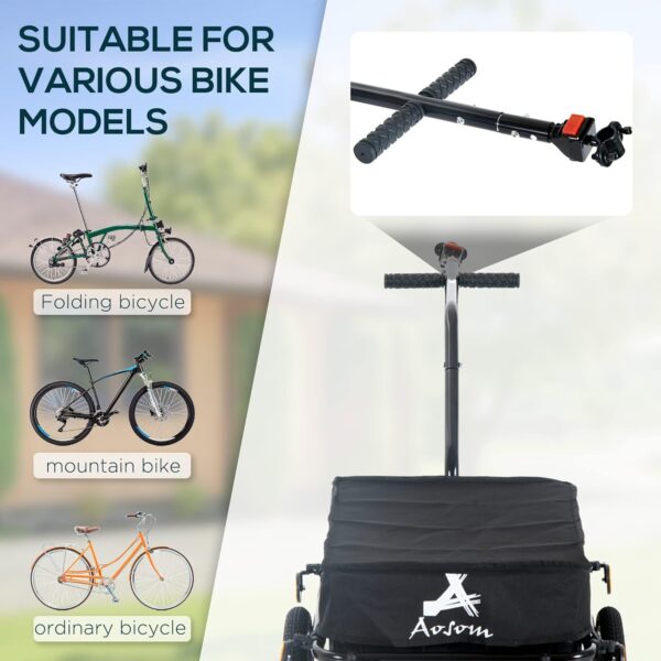 Bicycle Cargo Trailer with Removable Box and Waterproof Cover - Image 8