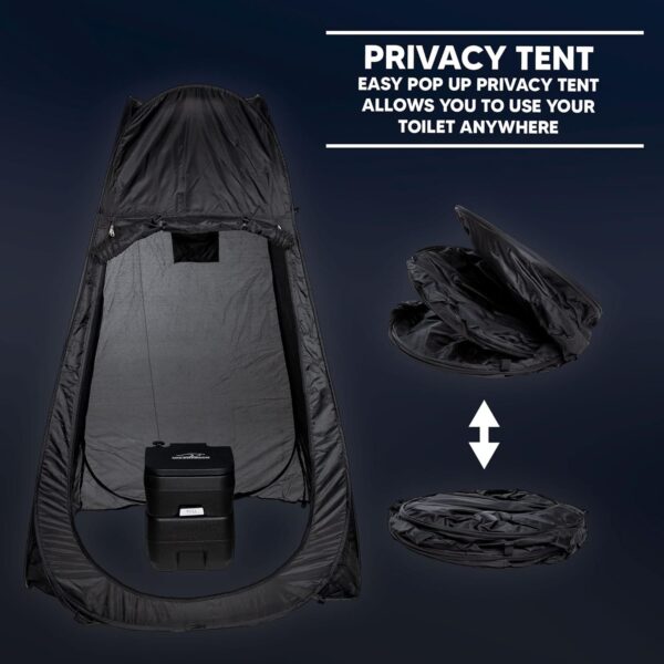 Camping Toilet w/Privacy Tent - Image 3