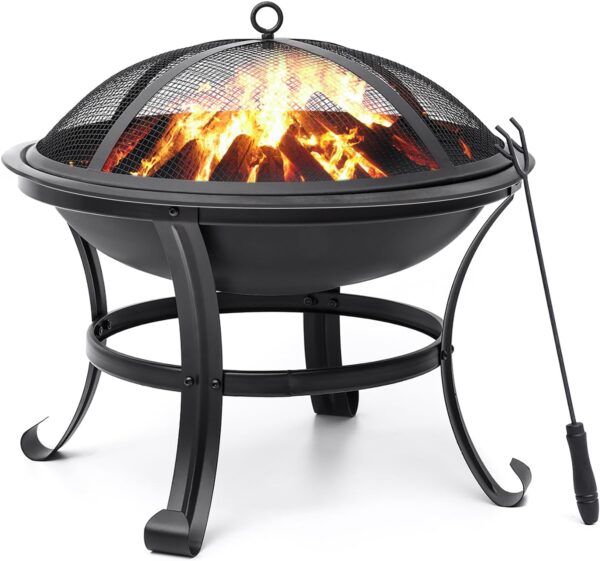 SINGLYFIRE 22 inch Fire Pit for Outside