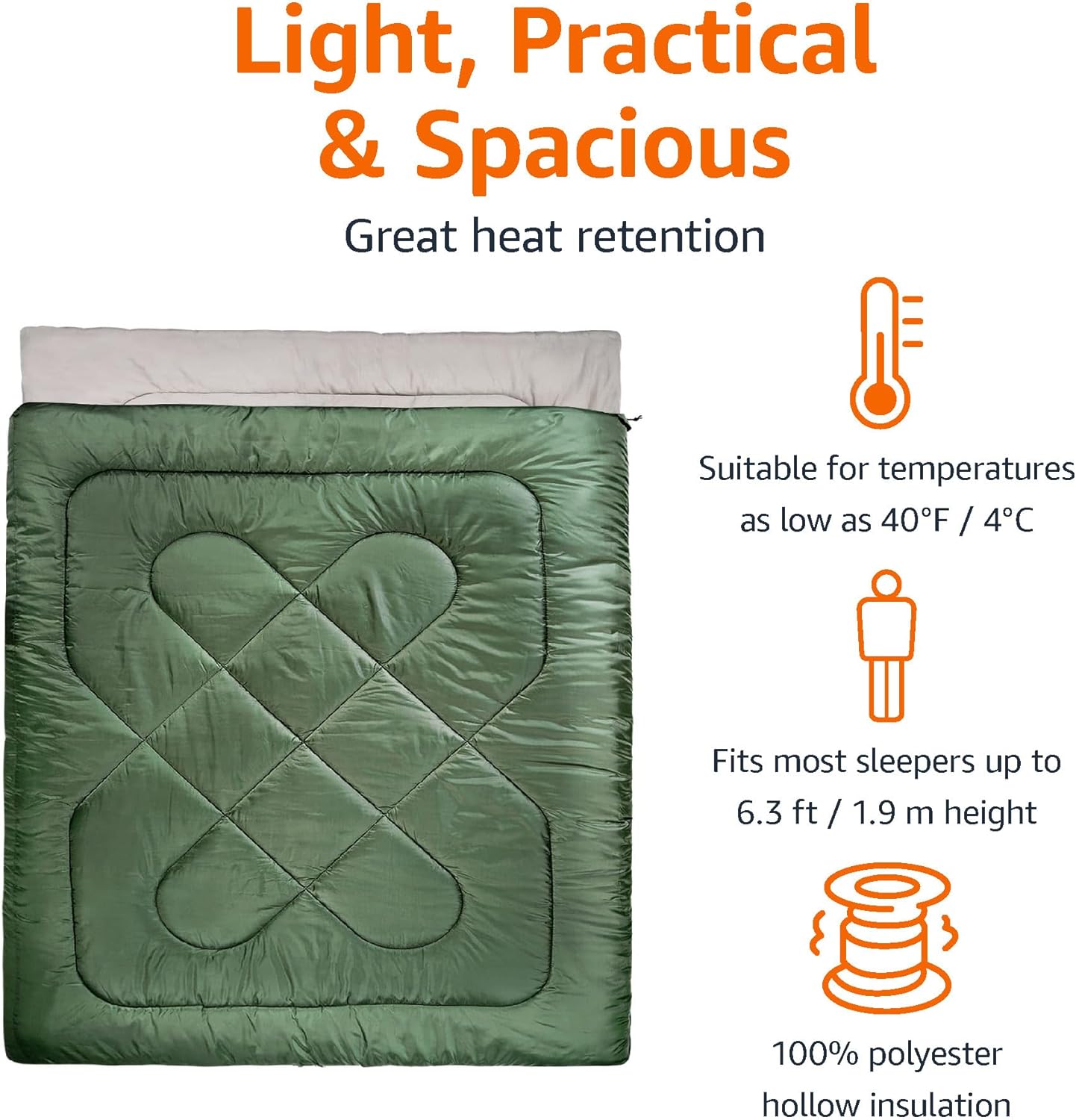 Double Durable Sleeping Bag for Adults - Image 3