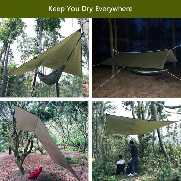 Hammock Camping with Rain Fly Tarp and Net - Image 3
