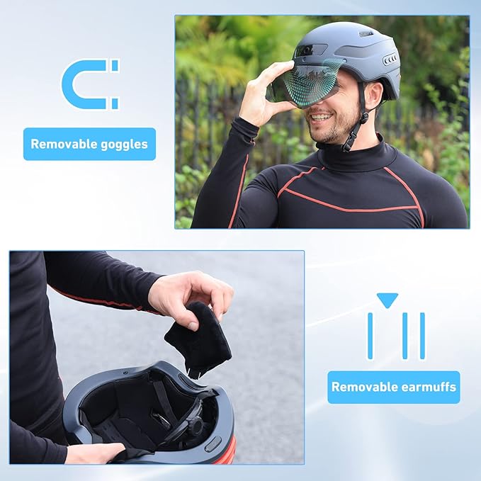 Smart Helmets for Adults with 1080P 60 fps Sports Camera - Image 4