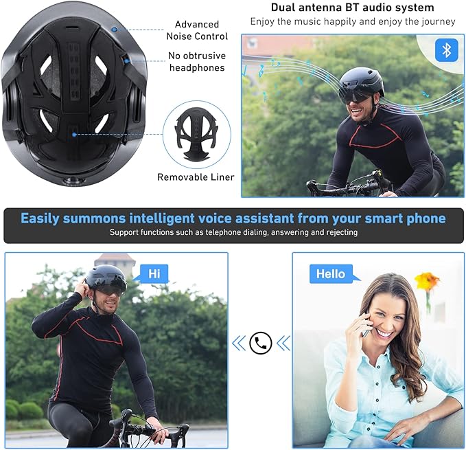 Smart Helmets for Adults with 1080P 60 fps Sports Camera - Image 6