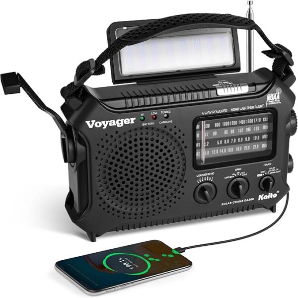 Weather Alert Radio with Flashlight,Reading Lamp and Cellphone Charger - Image 13