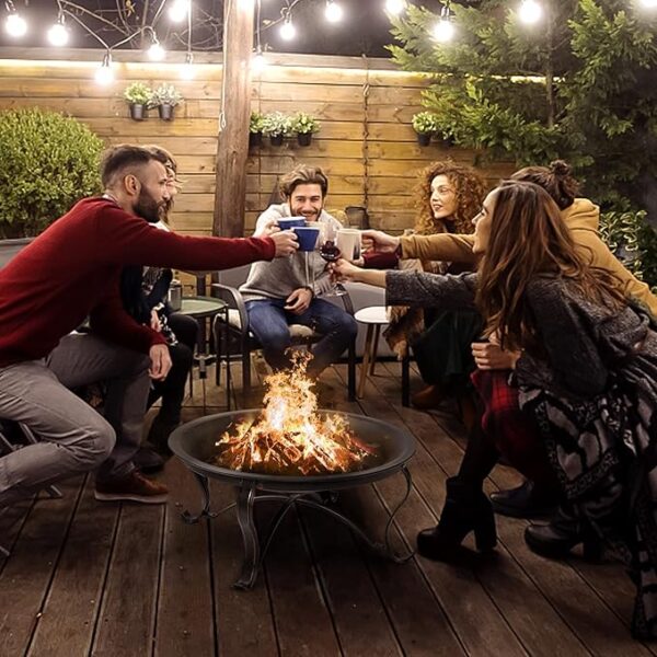 SINGLYFIRE 22 inch Fire Pit for Outside - Image 3