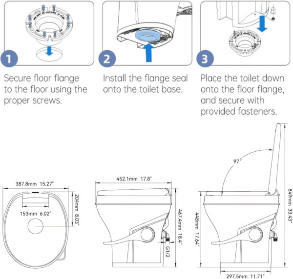 Height Camper/RV Toilet - Image 9