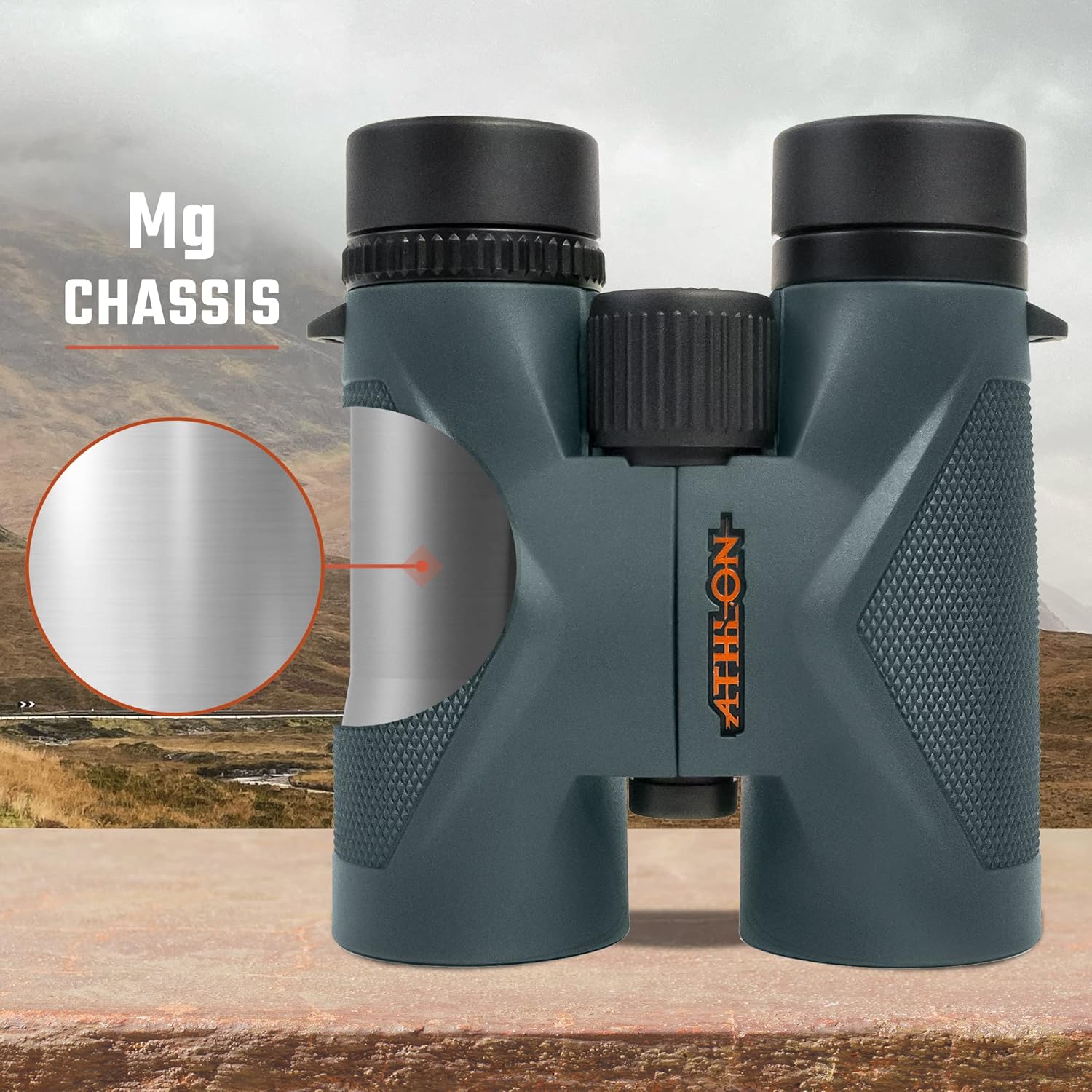 Athlon Optics 8x42 Midas UHD Gray Binoculars - Image 3