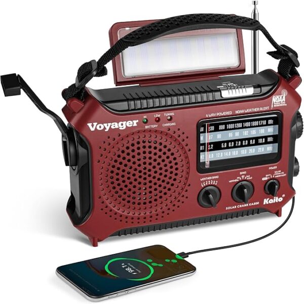 Weather Alert Radio with Flashlight,Reading Lamp and Cellphone Charger - Image 14