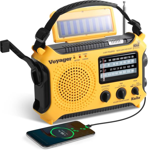 Weather Alert Radio with Flashlight,Reading Lamp and Cellphone Charger