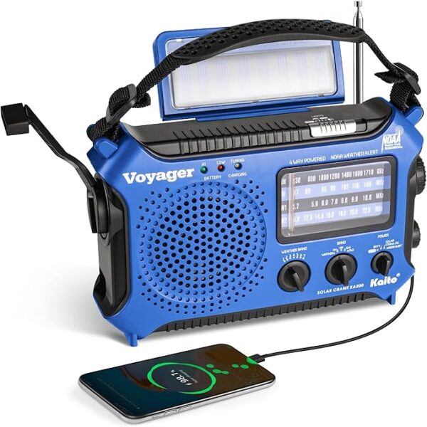 Weather Alert Radio with Flashlight,Reading Lamp and Cellphone Charger - Image 16
