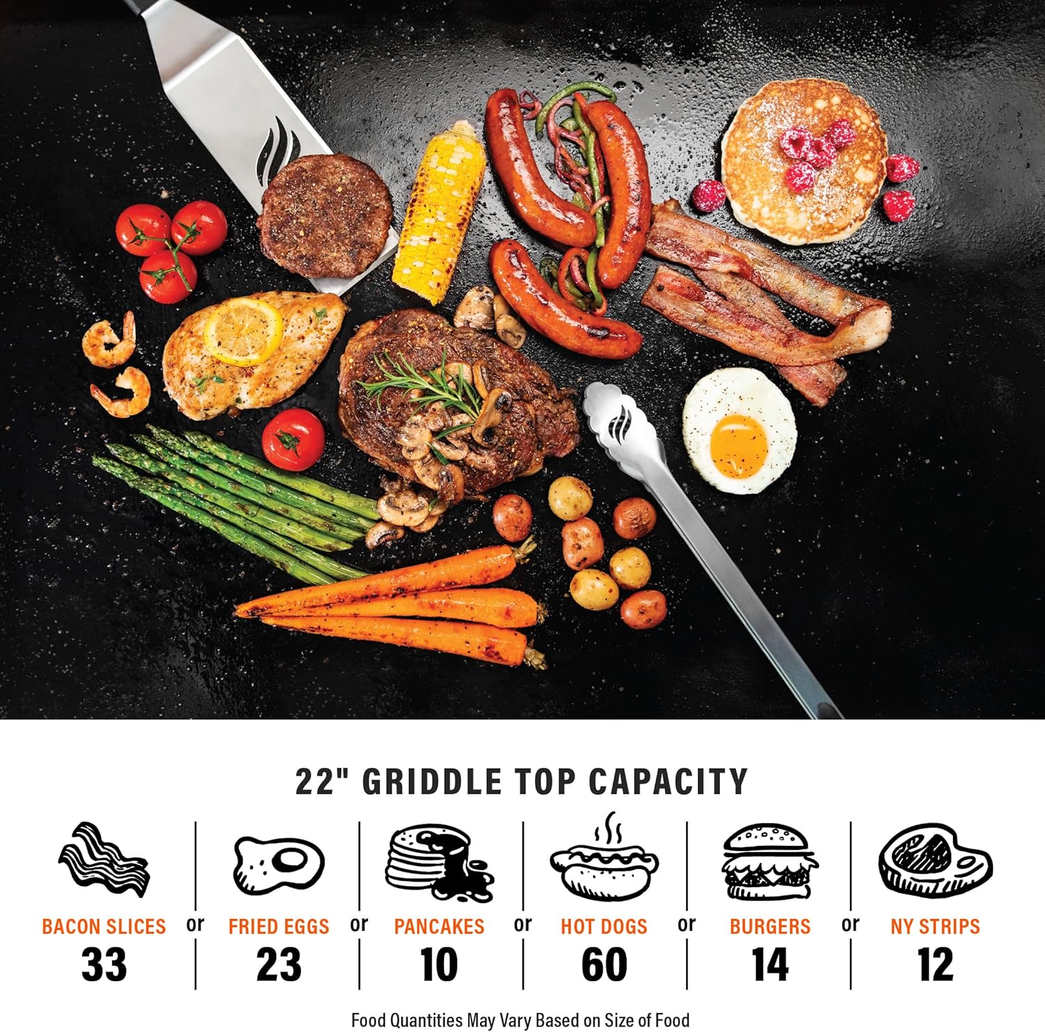 Blackstone 1666 22” Tabletop Griddle with Stainless Steel Faceplate - Image 6