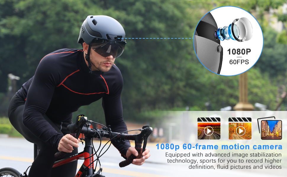 Smart Helmets for Adults with 1080P 60 fps Sports Camera - Image 13