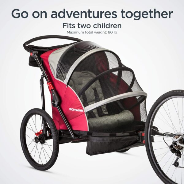 Child Bike Trailer, Single and Double Seat Baby Carrier Options - Image 2